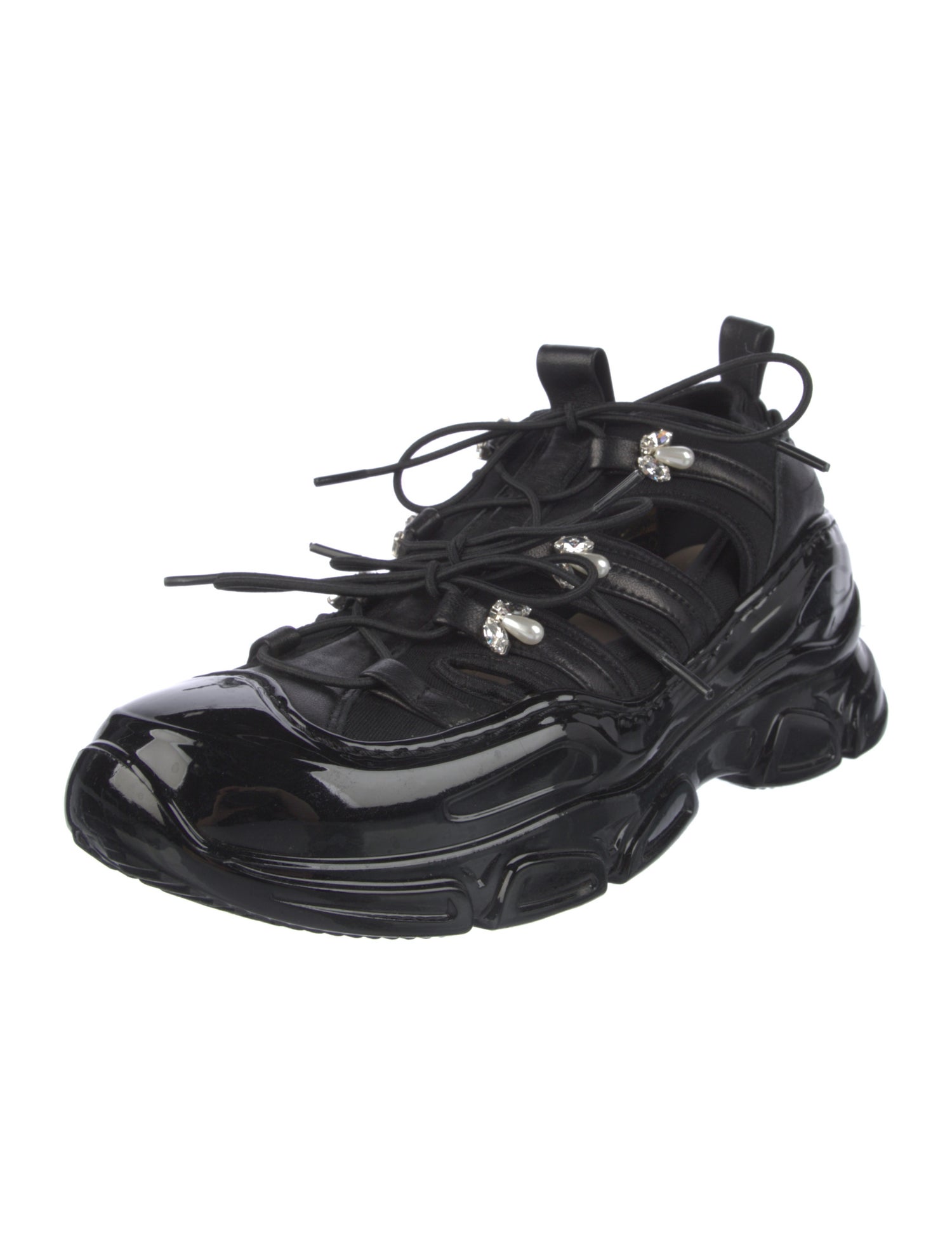 Simone Rocha Satin Bow Accents Chunky Sneakers