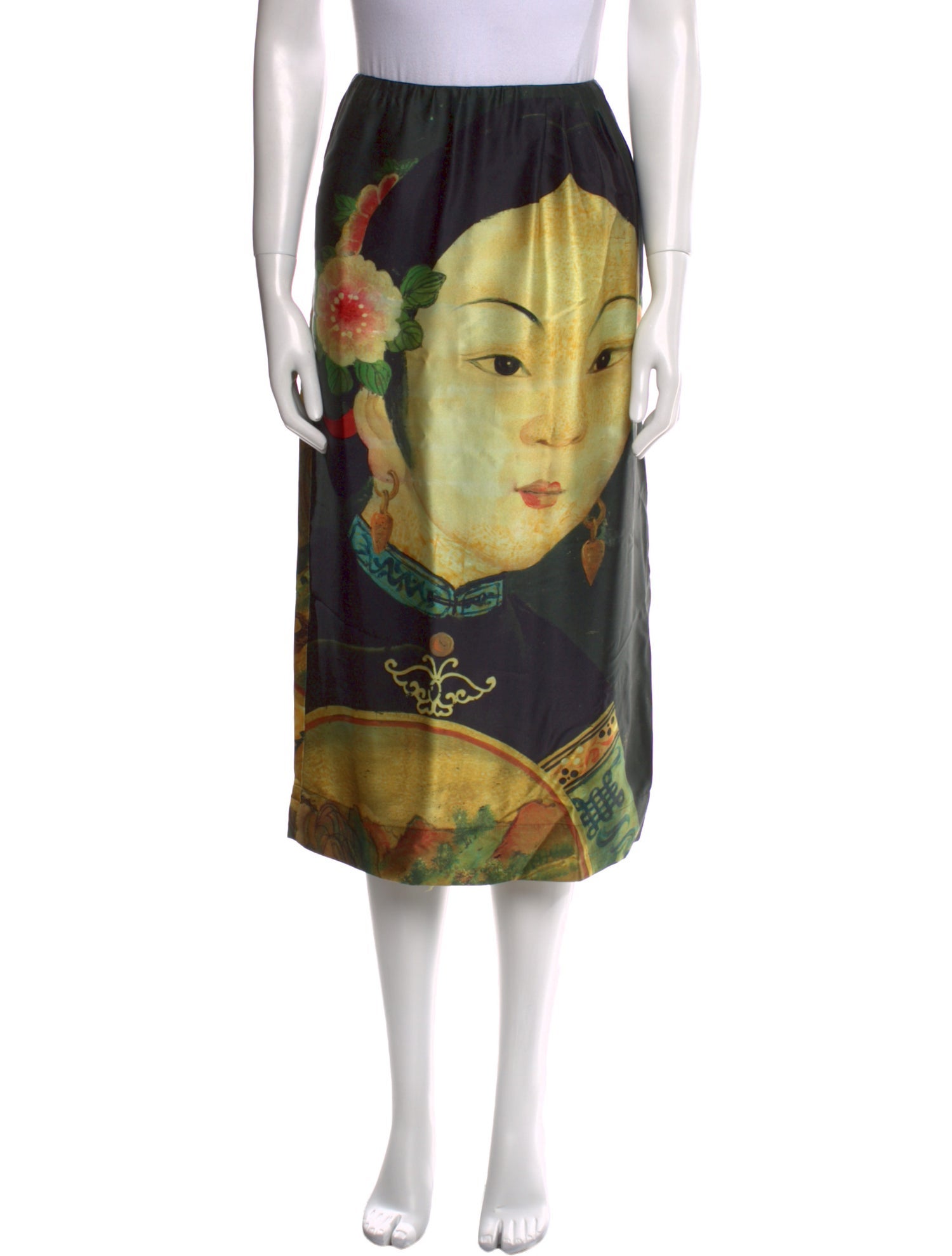 Simone Rocha Silk Midi Length Skirt