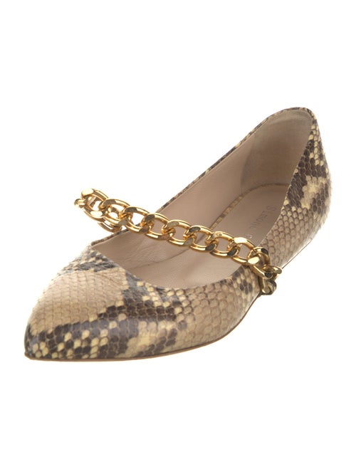 Simone Rocha Embossed Leather Animal Print Ballet Flats