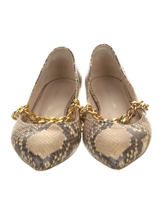 Simone Rocha Embossed Leather Animal Print Ballet Flats