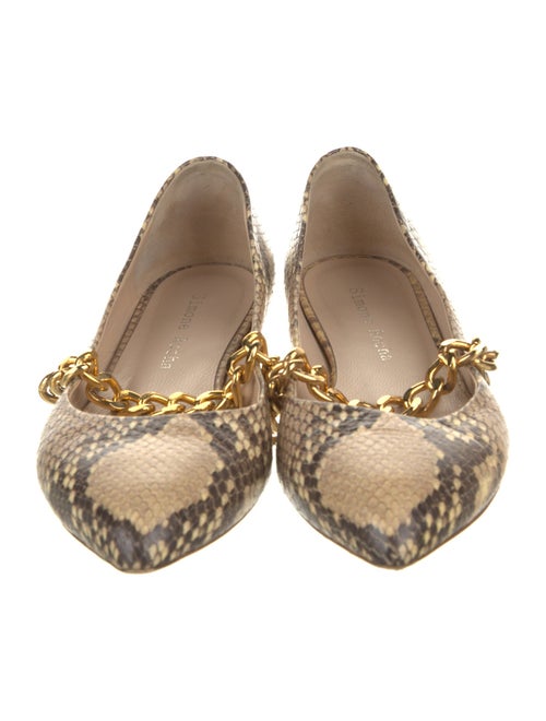 Simone Rocha Embossed Leather Animal Print Ballet Flats