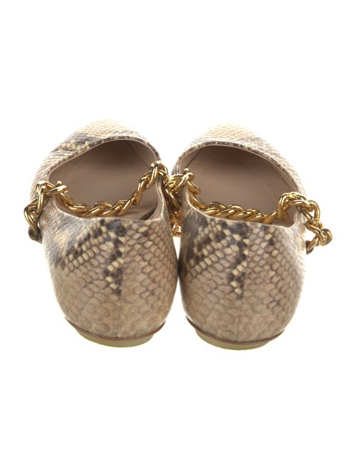 Simone Rocha Embossed Leather Animal Print Ballet Flats