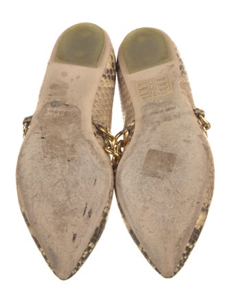 Simone Rocha Embossed Leather Animal Print Ballet Flats