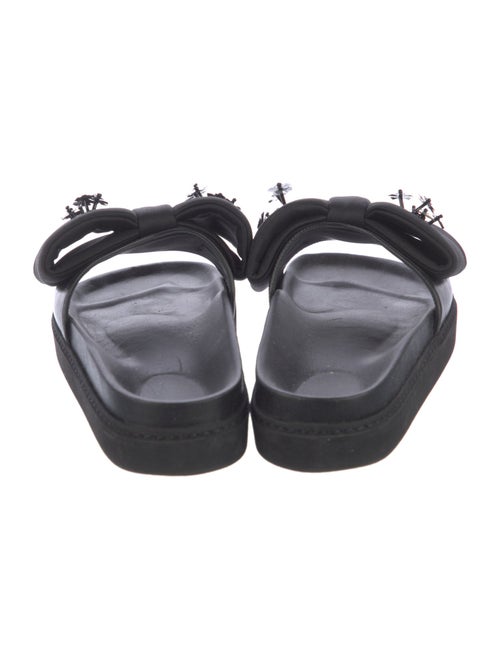 Simone Rocha Leather Bow Accents Slides