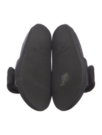 Simone Rocha Leather Bow Accents Slides