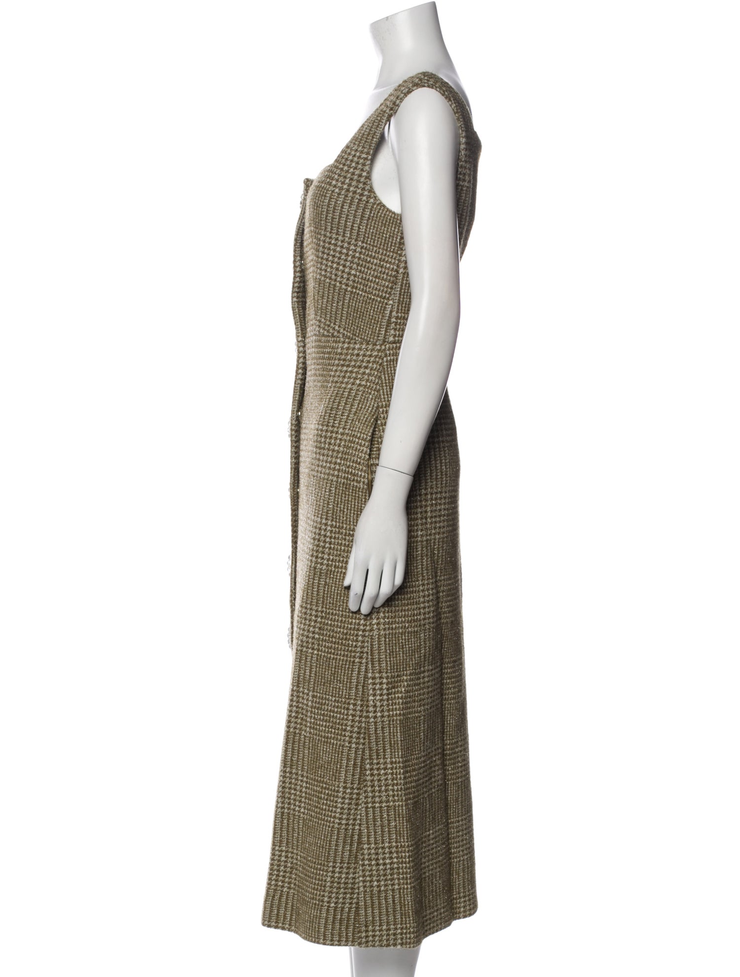 Simone Rocha Houndstooth Print Midi Length Dress