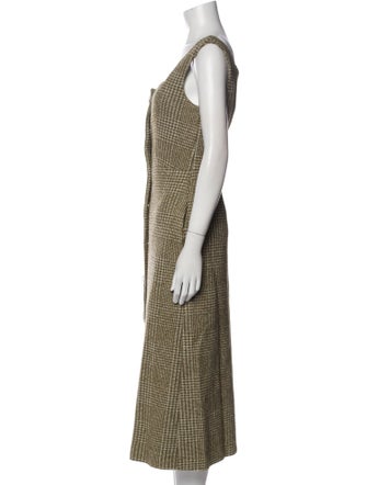 Simone Rocha Houndstooth Print Midi Length Dress