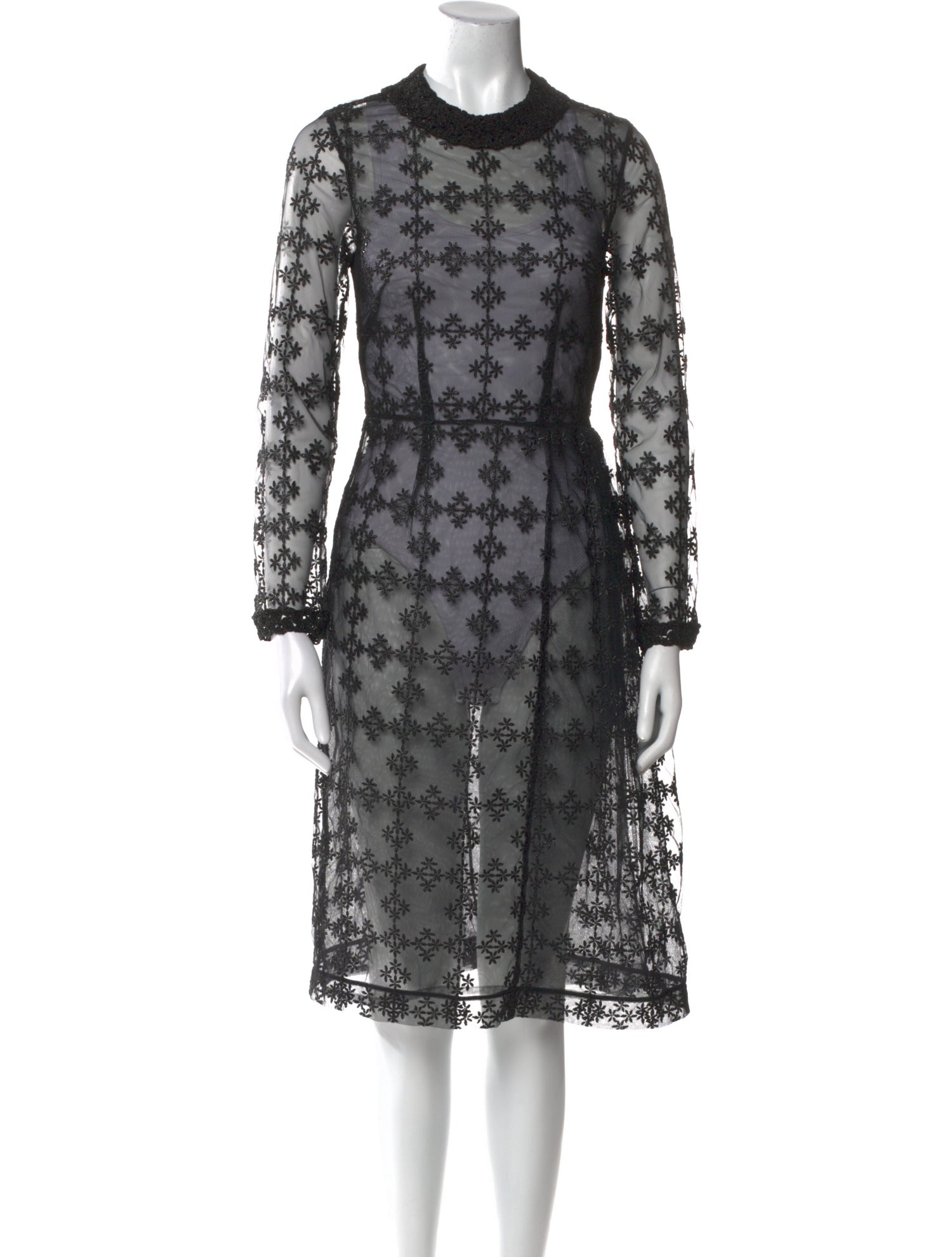 Simone Rocha Floral Print Midi Length Dress