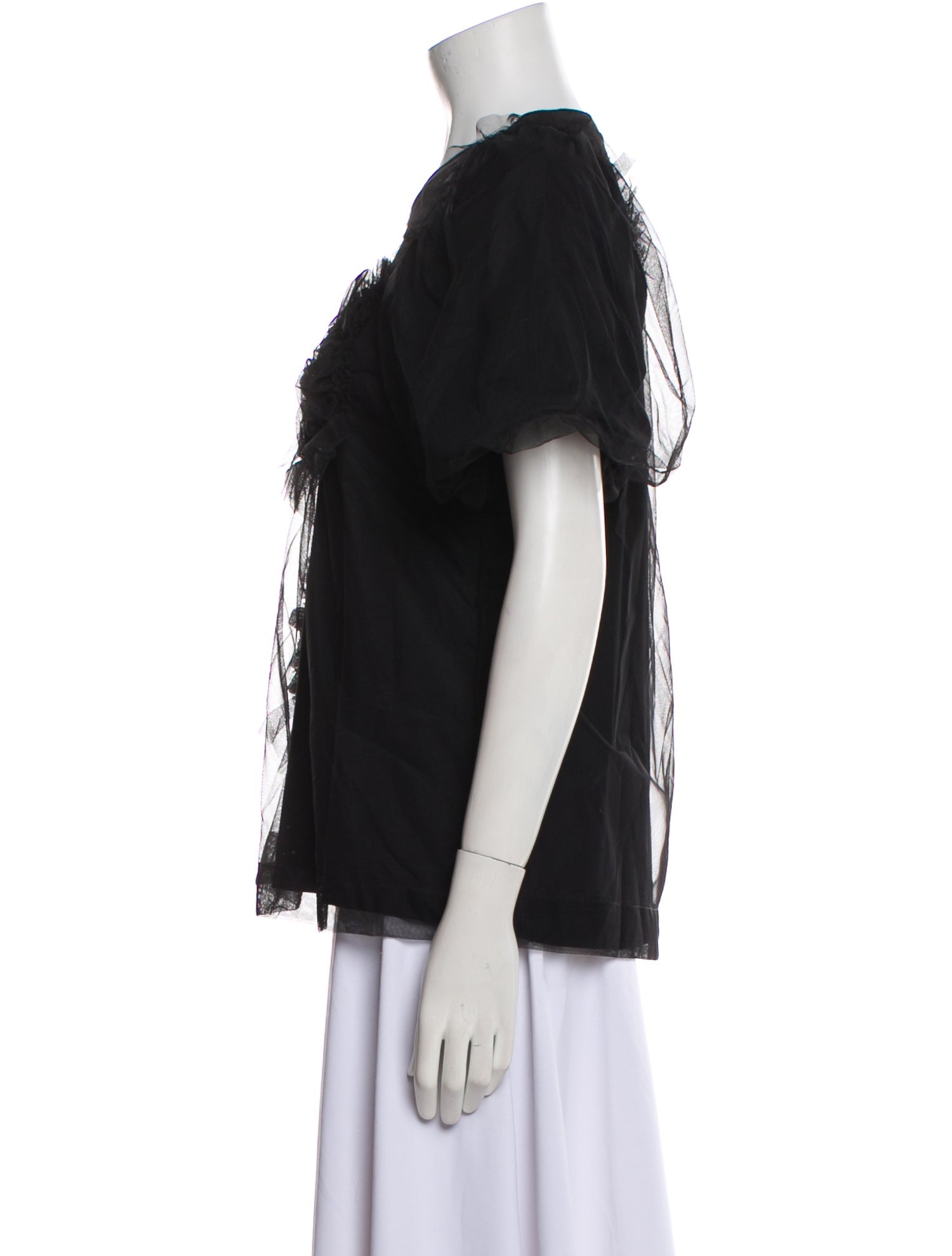 Simone Rocha Crew Neck Short Sleeve Blouse