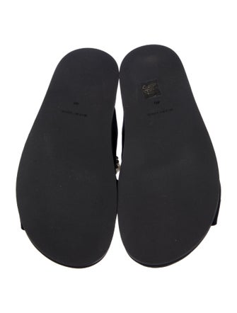 Simone Rocha Faux Pearl Accents Satin Slides