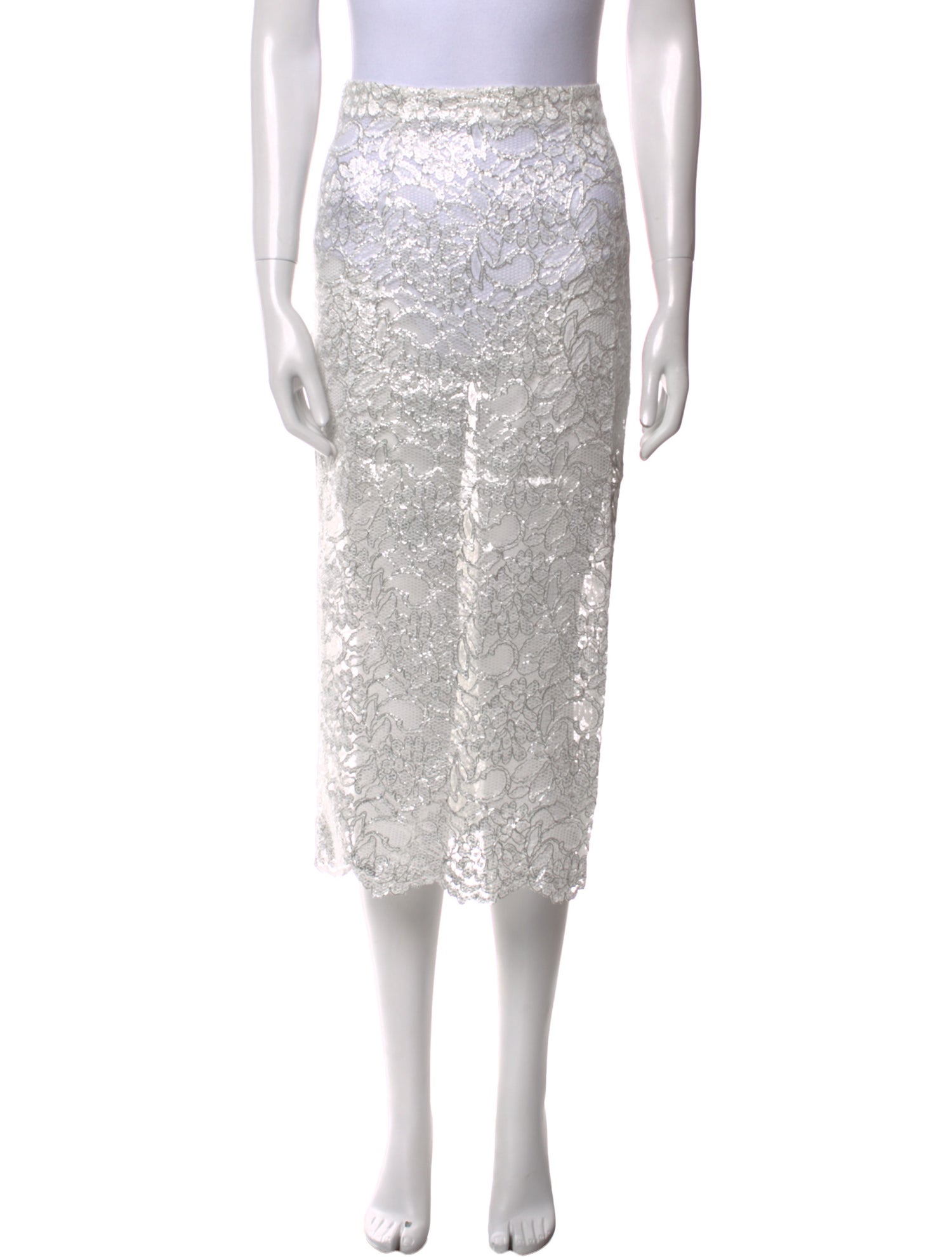 Simone Rocha Lace Pattern Midi Length Skirt