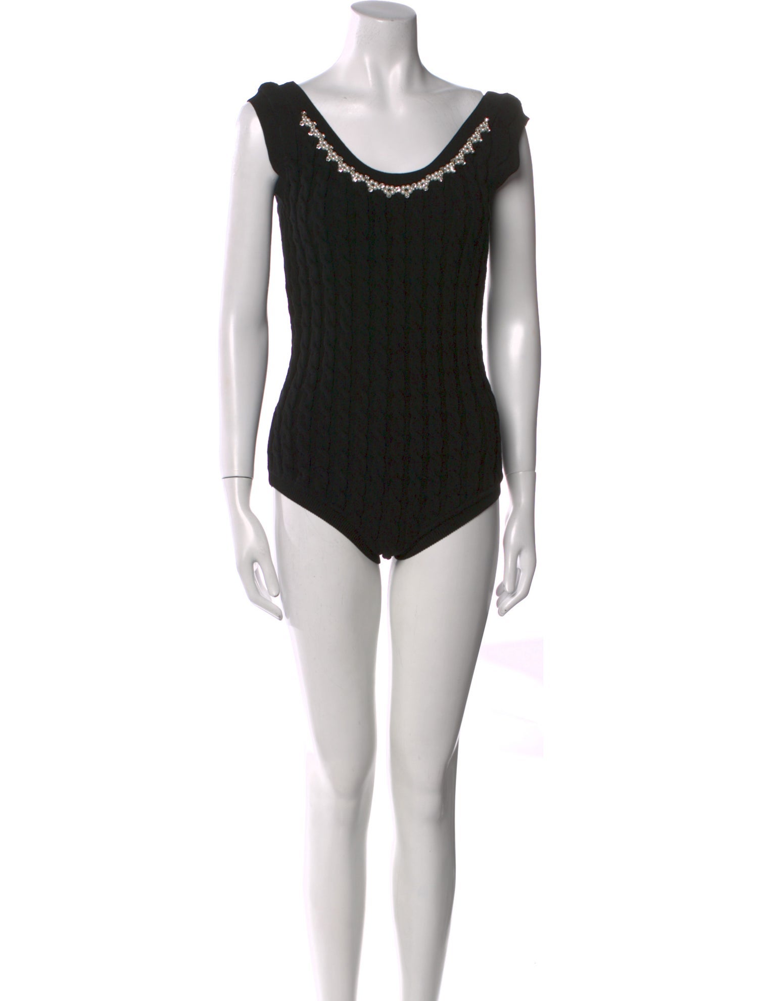 Simone Rocha Scoop Neck Sleeveless Bodysuit