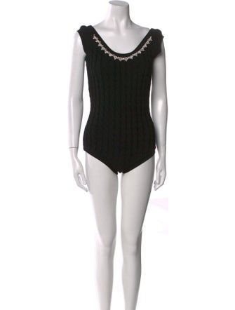 Simone Rocha Scoop Neck Sleeveless Bodysuit