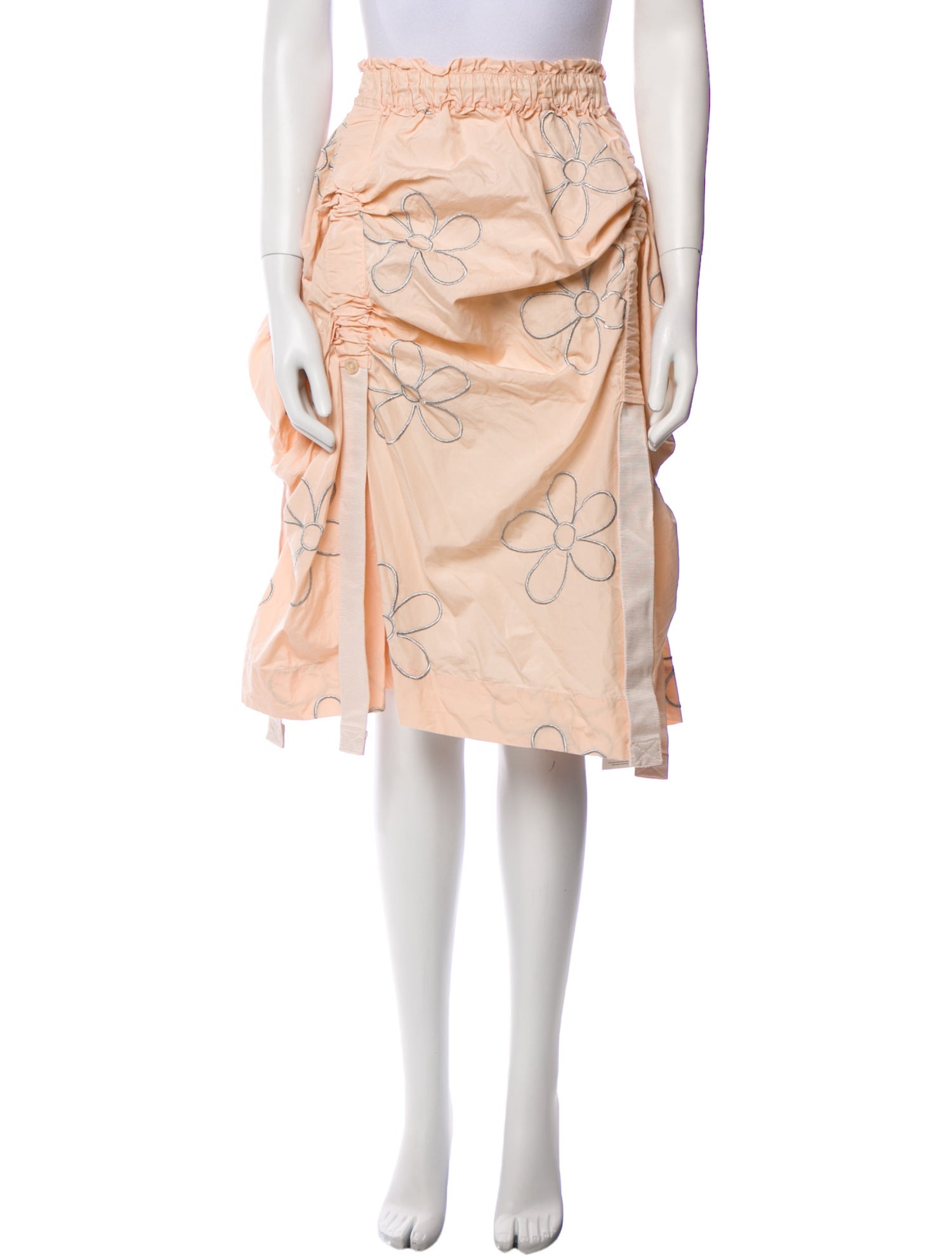 Simone Rocha Floral Print Knee-Length Skirt