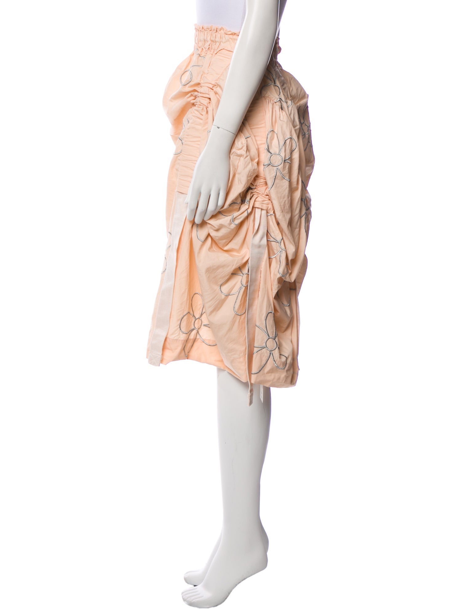 Simone Rocha Floral Print Knee-Length Skirt