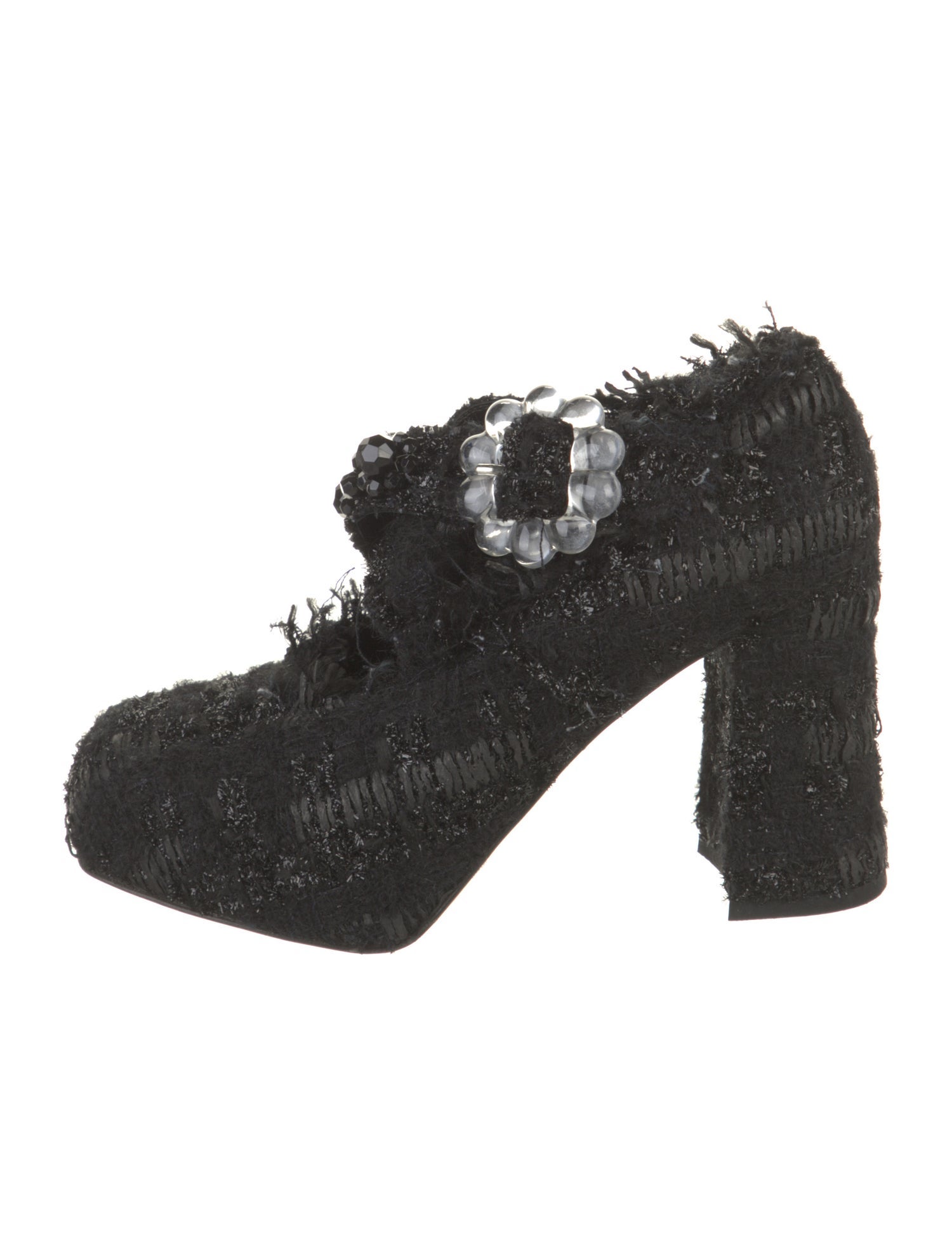Simone Rocha Tweed Tweed Pattern Pumps