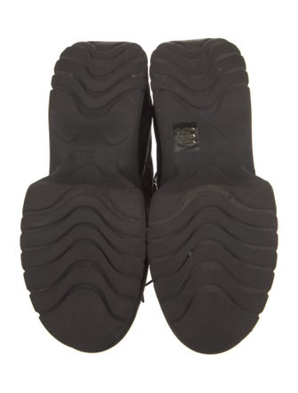 Simone Rocha Leather Beaded Accents Mary Jane Flats