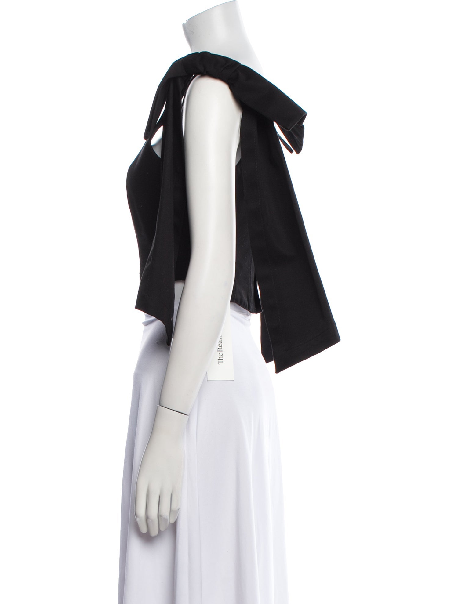 Simone Rocha Off-The-Shoulder Three-Quarter Sleeve Crop Top