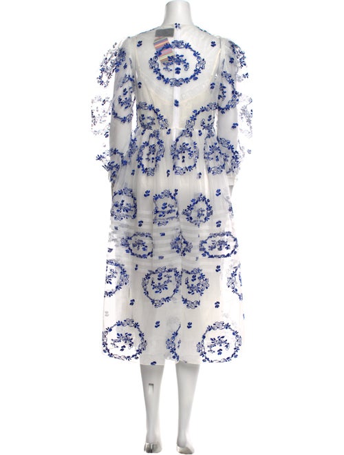 Simone Rocha Floral Print Midi Length Dress