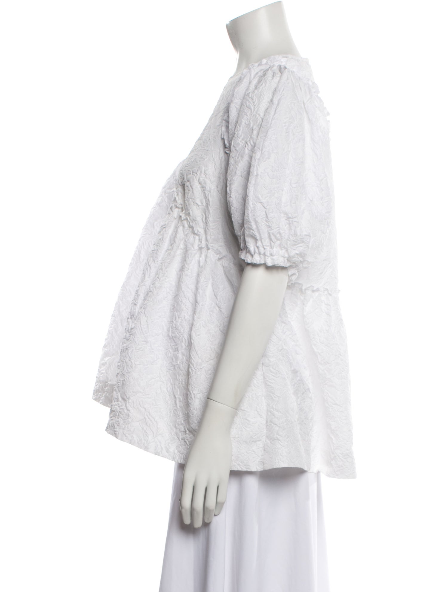 Simone Rocha Crew Neck Short Sleeve Blouse