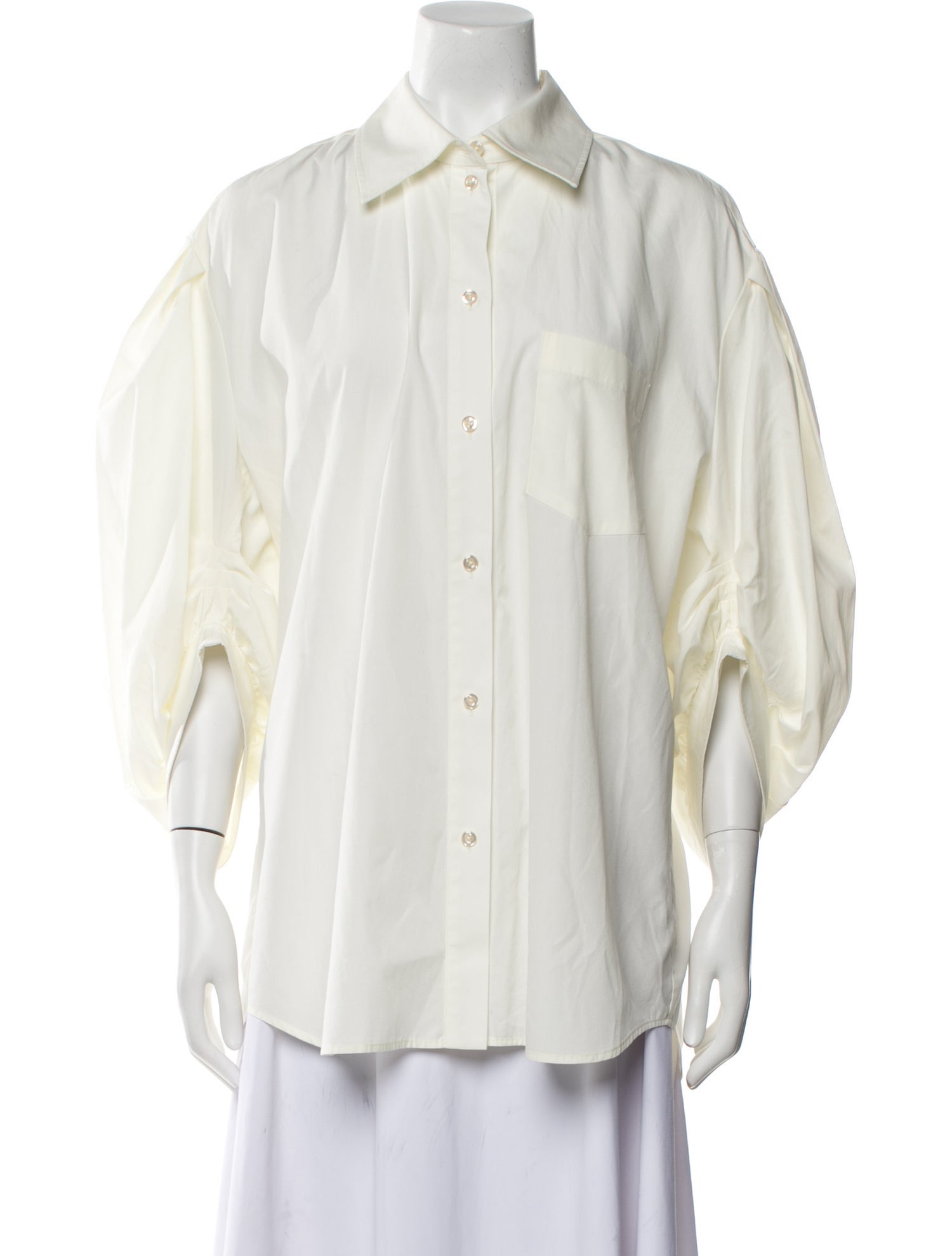 Simone Rocha Three-Quarter Sleeve Button-Up Top