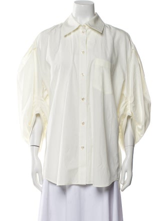 Simone Rocha Three-Quarter Sleeve Button-Up Top