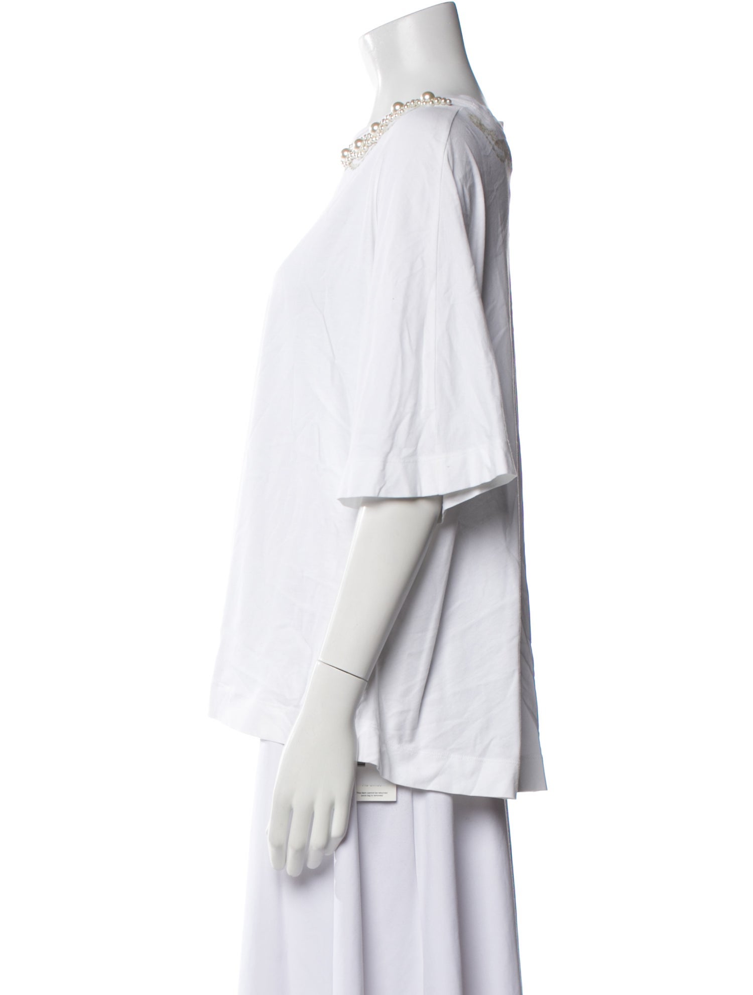 Simone Rocha Scoop Neck Three-Quarter Sleeve T-Shirt