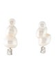 Simone Rocha Pearl & Crystal Peanut Drop Earrings