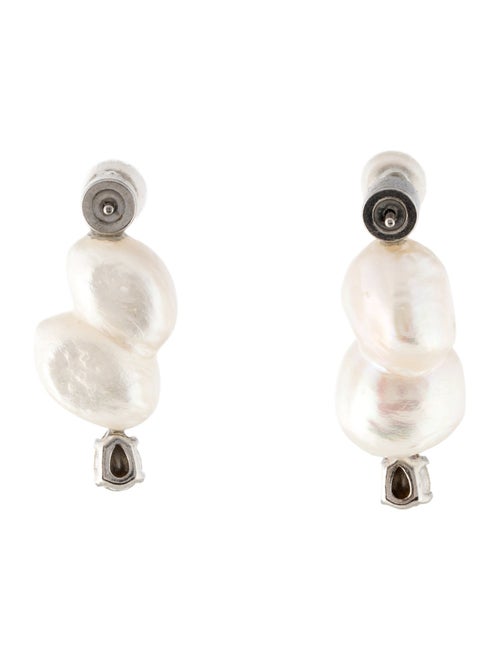 Simone Rocha Pearl & Crystal Peanut Drop Earrings