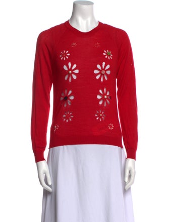 Simone Rocha Merino Wool Graphic Print Sweatshirt