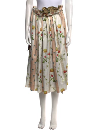 Simone Rocha Floral Print Midi Length Skirt