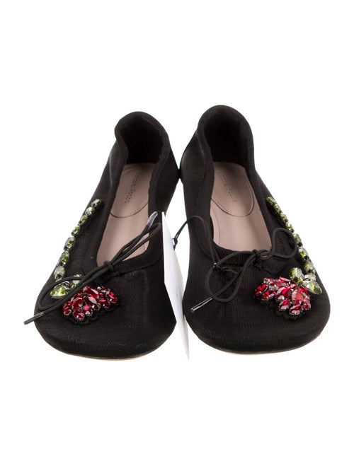 Simone Rocha Leather Bow Accents Flats