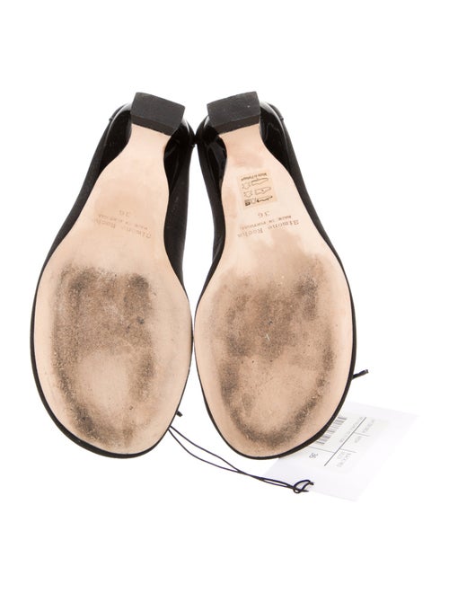 Simone Rocha Leather Bow Accents Flats