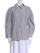 Simone Rocha Striped Long Sleeve Button-Up Top