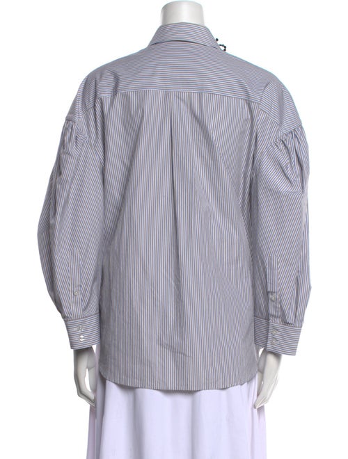 Simone Rocha Striped Long Sleeve Button-Up Top