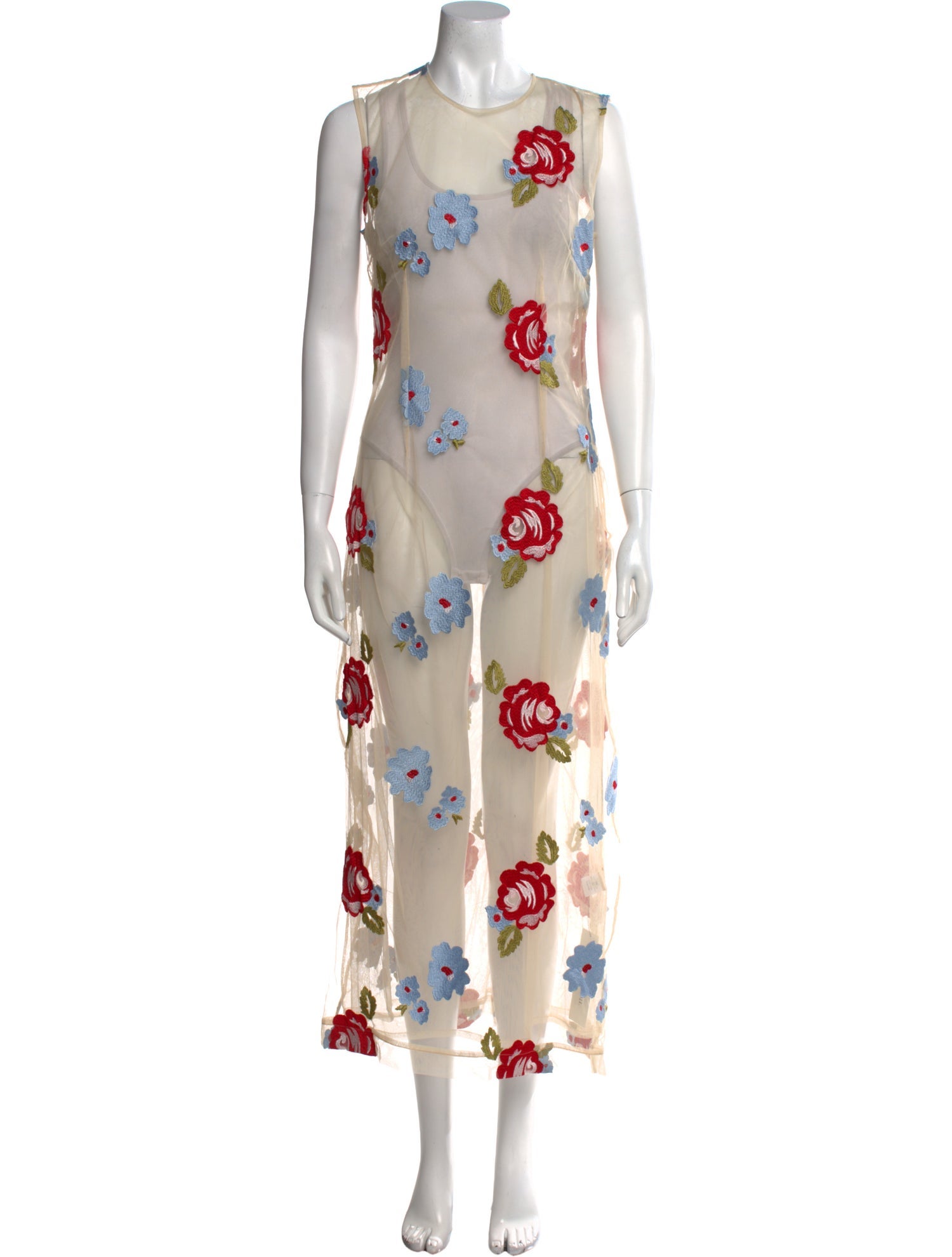 Simone Rocha Floral Print Long Dress w/ Tags