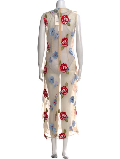 Simone Rocha Floral Print Long Dress w/ Tags
