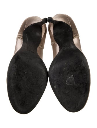 Simone Rocha Satin Embroidered Accent Pumps