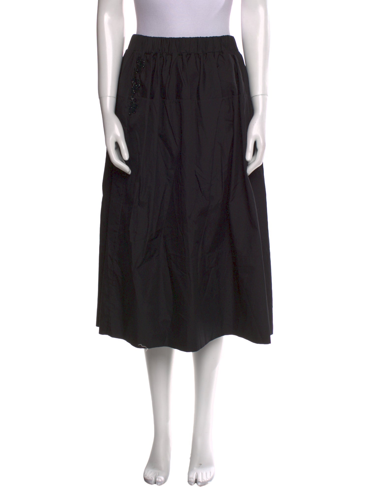 Simone Rocha Beaded Accents Midi Length Skirt