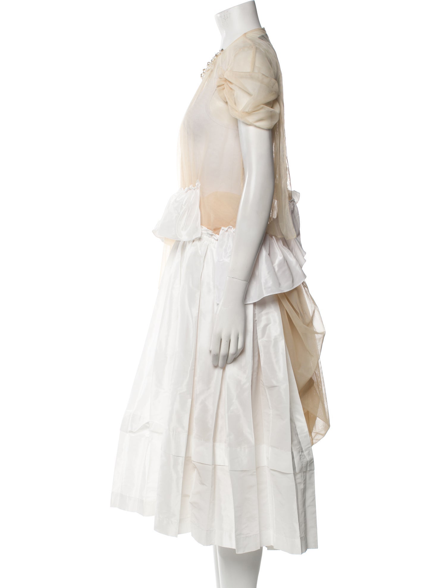 Simone Rocha Colorblock Pattern Midi Length Dress