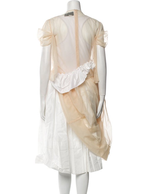 Simone Rocha Colorblock Pattern Midi Length Dress