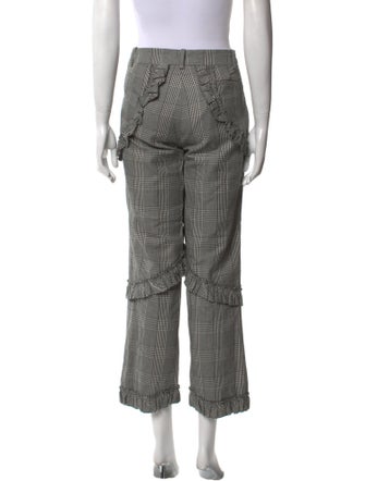 Simone Rocha Plaid Print Straight Leg Pants