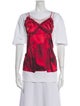 Simone Rocha Tie-Dye Print Square Neckline T-Shirt
