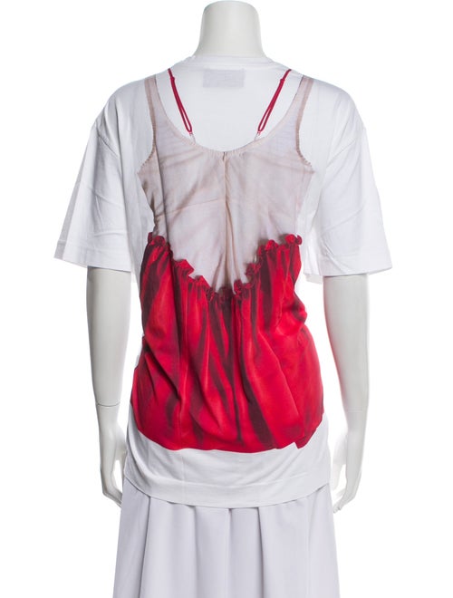 Simone Rocha Tie-Dye Print Square Neckline T-Shirt