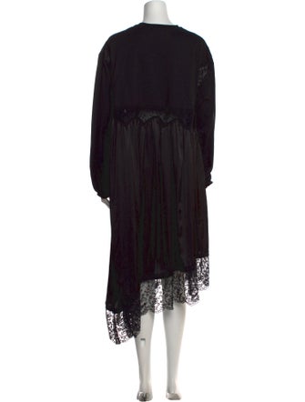 Simone Rocha Crew Neck Midi Length Dress