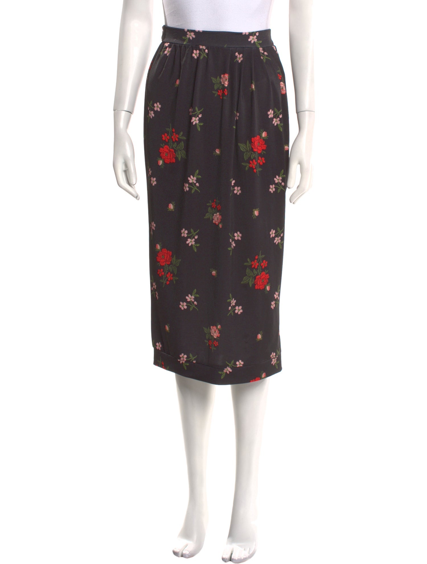 Simone Rocha Floral Print Knee-Length Skirt