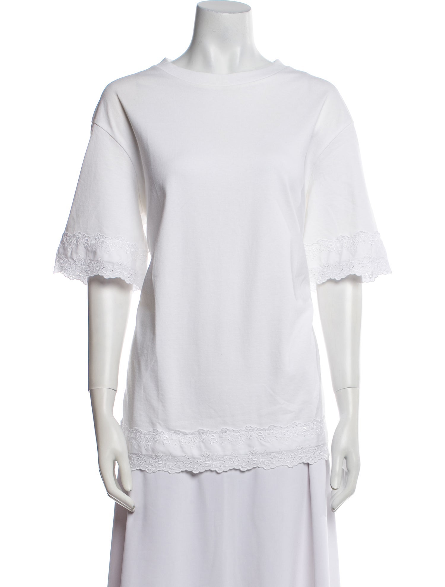Simone Rocha Bateau Neckline Short Sleeve T-Shirt