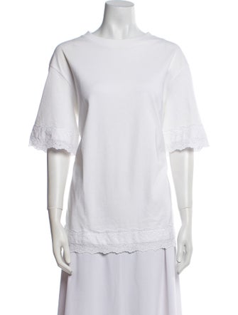Simone Rocha Bateau Neckline Short Sleeve T-Shirt