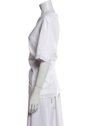 Simone Rocha Bateau Neckline Short Sleeve T-Shirt