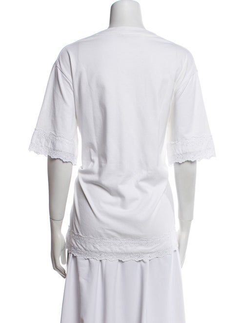 Simone Rocha Bateau Neckline Short Sleeve T-Shirt